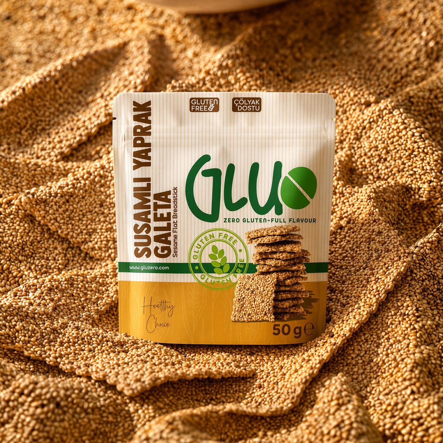 Glutensiz Susamlı Yaprak Galeta 50 g