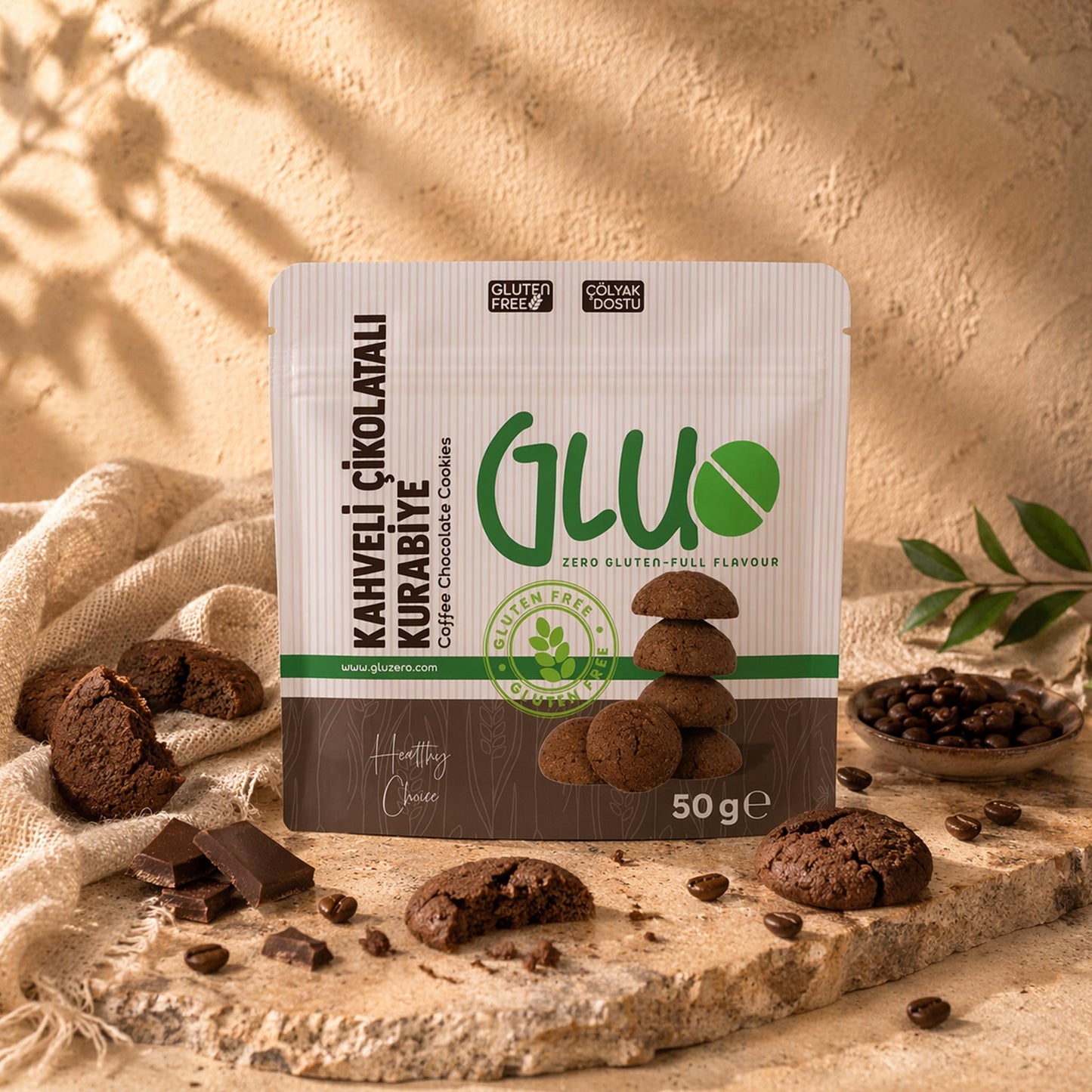 Glutensiz Kahveli Çikolatalı Kurabiye 50 g