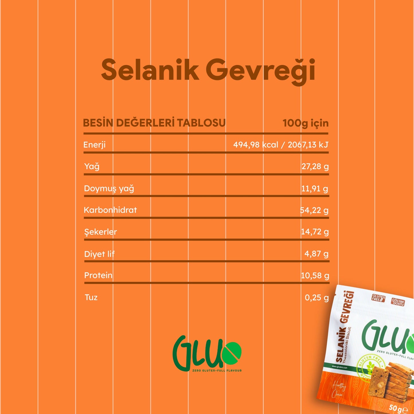 Glutensiz Selanik Gevreği 50 g