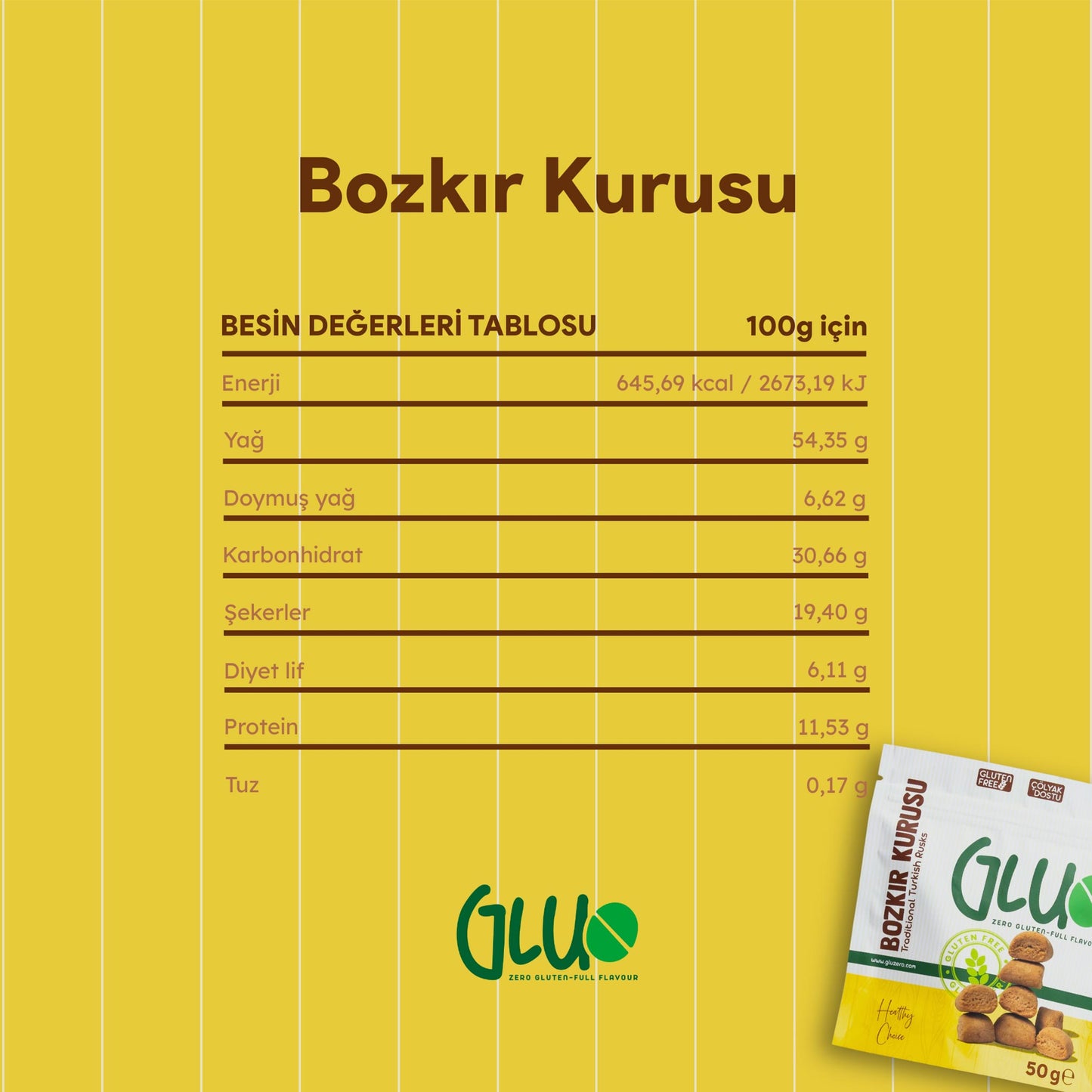 Glutensiz Bozkır Kurusu 50 g